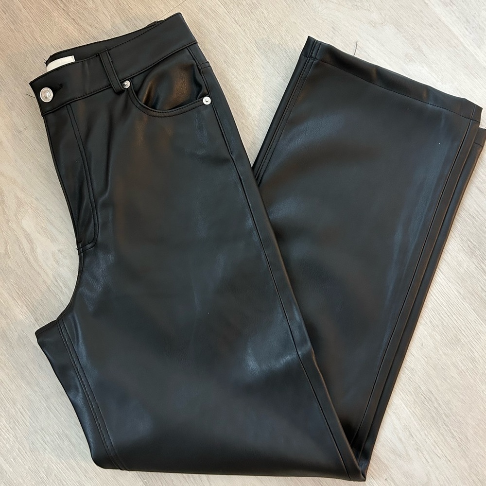 ZARA faux leather pants